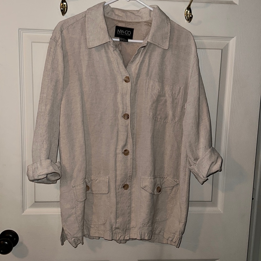 Linen and rayon material - light jacket style shirt
